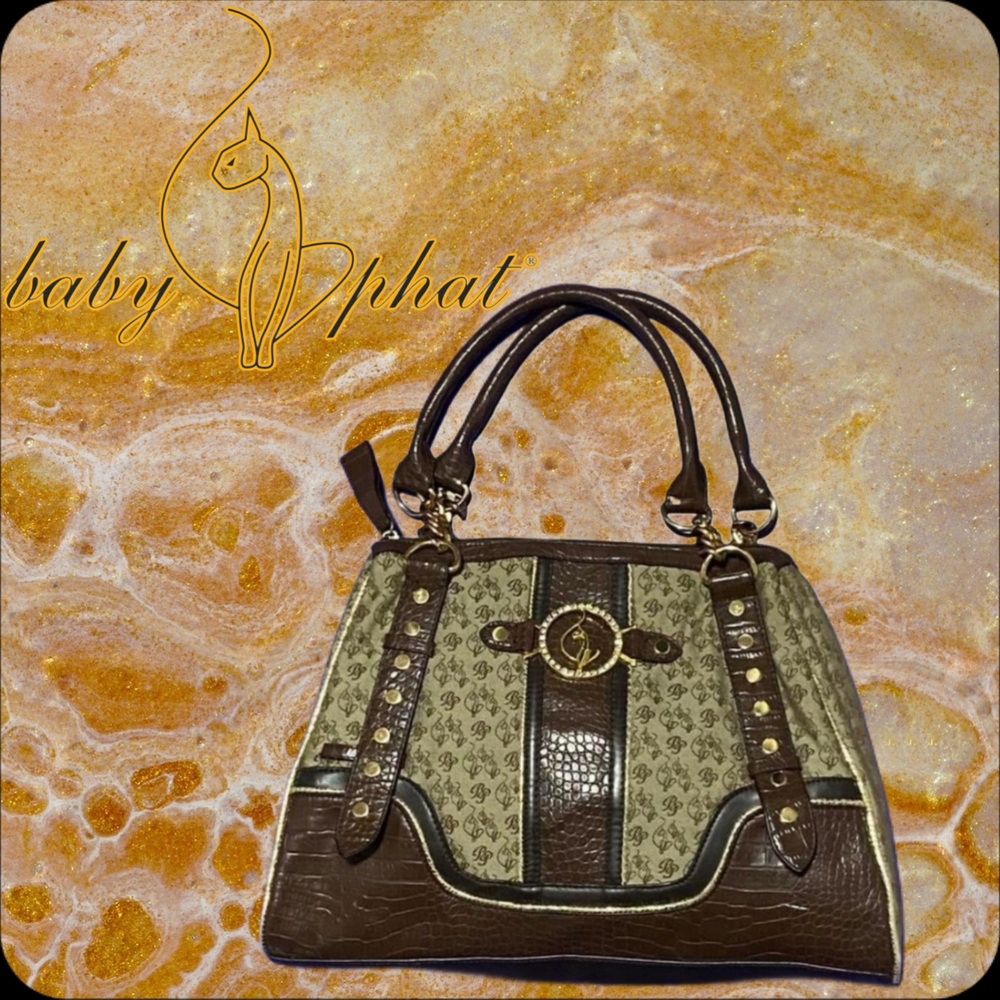 Baby Phat Brown and Cream Women's Bag